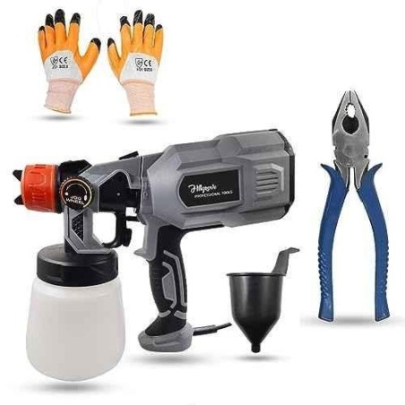 Hillgrove HGCM1298 550W DIY HVLP Paint Sprayer Gun with Gloves & 8-Inch Plier image-3