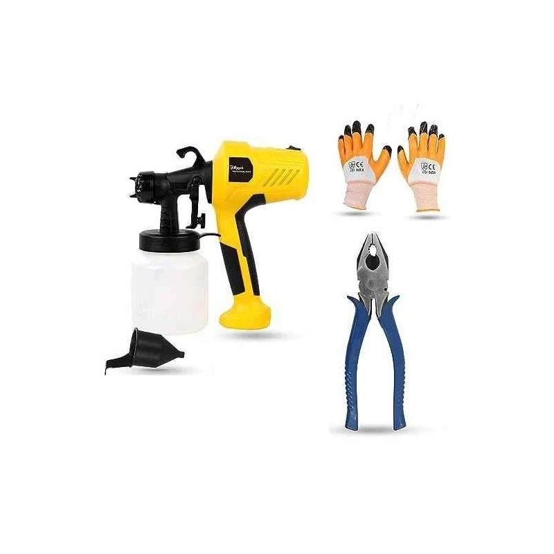 Hillgrove HGCM1318 400W DIY HVLP Paint Sprayer Gun with Gloves & 8-Inch Plier image-2