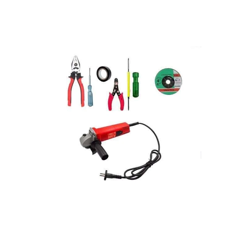 Hillgrove HGCM287M1 850W 11000rpm Angle Grinder with Grinding Wheel & 5-Piece Hand Tool Kits image-3