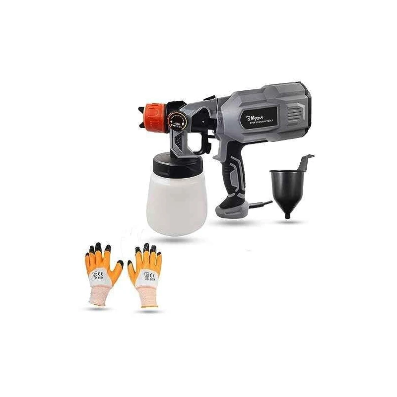 Hillgrove HGCM1289 550W DIY HVLP Paint Sprayer Gun with Gloves image-1