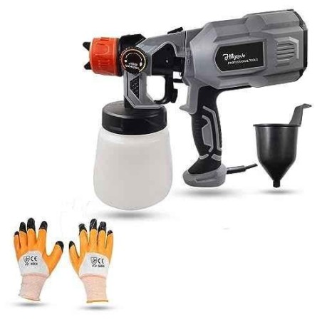 Hillgrove HGCM1289 550W DIY HVLP Paint Sprayer Gun with Gloves image-1