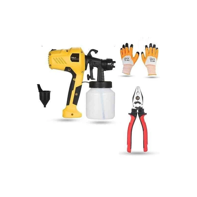 Hillgrove HGCM1317 400W DIY HVLP Paint Sprayer Gun with Gloves & 8-Inch Plier image-3