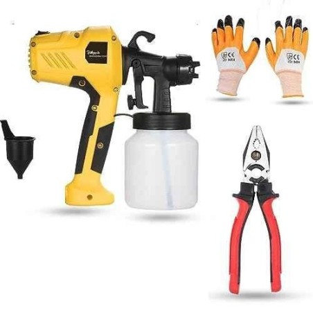 Hillgrove HGCM1317 400W DIY HVLP Paint Sprayer Gun with Gloves & 8-Inch Plier image-3