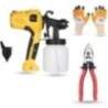 Hillgrove HGCM1317 400W DIY HVLP Paint Sprayer Gun with Gloves & 8-Inch Plier