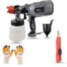 Hillgrove HGCM1306 550W DIY HVLP Paint Sprayer Gun with Gloves & Utility Knife