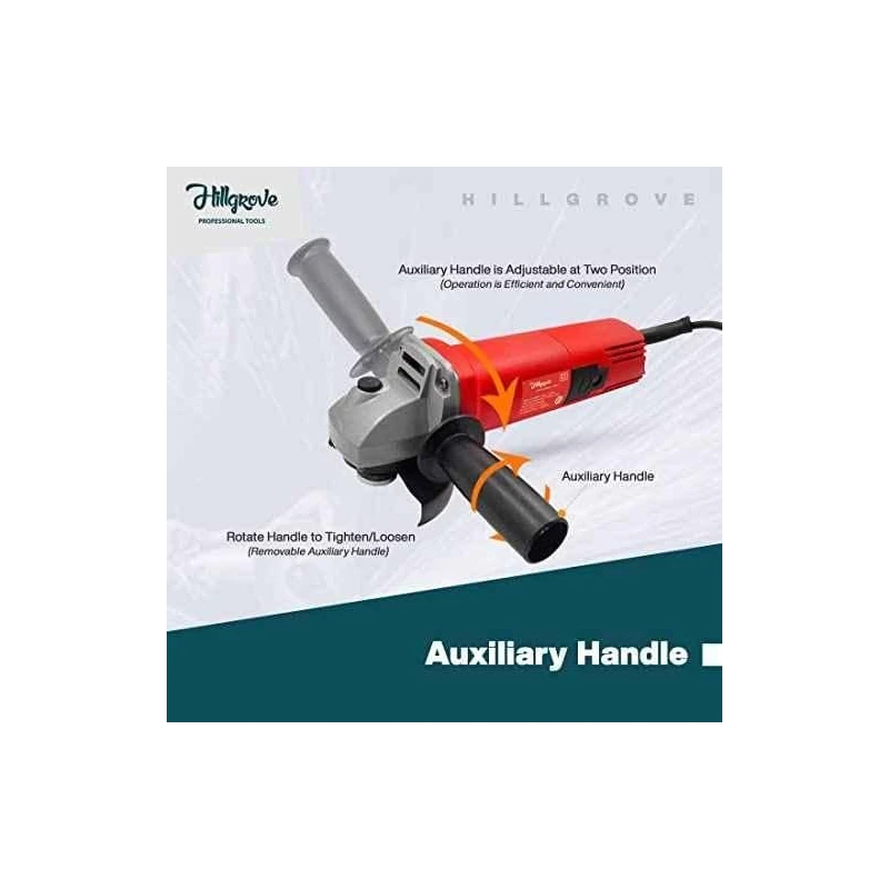 Hillgrove HGCM1140 850W Angle Grinder & 500W 10mm Drill Machine Combo with Grinding Wheel & 9 Drill Bits image-2