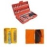 Hillgrove HGCM58M1 46-Piece 1/4 Inch Ratchet Socket Spanner Set with Hex Allen Key Set, 5-in-1 Screwdriver & Carry Box