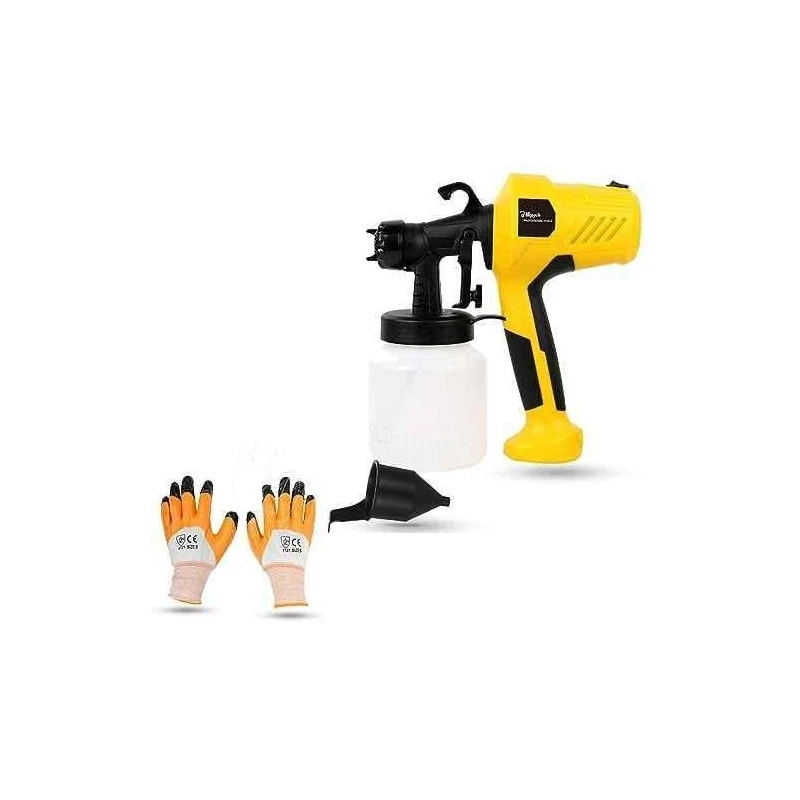 Hillgrove HGCM1329 400W DIY HVLP Paint Sprayer Gun with Gloves image-4