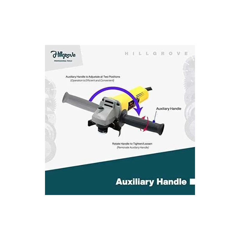 Hillgrove HGCM1154 850W Angle Grinder & 700W 13mm Drill Machine Combo with Grinding Wheel & 9 Drill Bits image-1