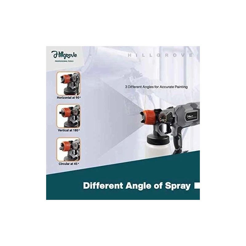 Hillgrove HGCM1276 550W DIY HVLP Paint Sprayer Gun with Gloves & Multimeter image-5