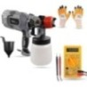 Hillgrove HGCM1276 550W DIY HVLP Paint Sprayer Gun with Gloves & Multimeter
