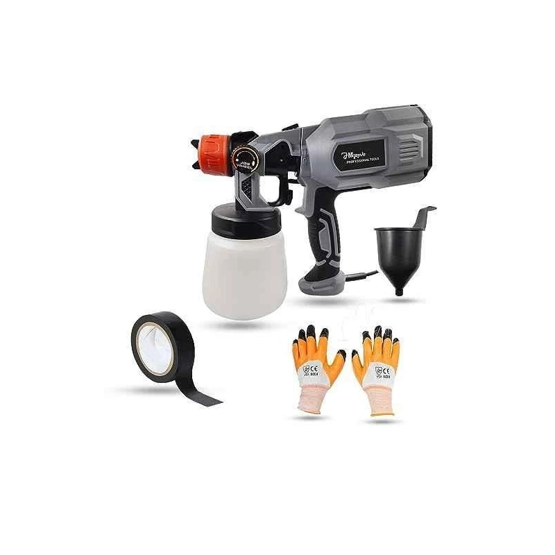 Hillgrove HGCM1303 550W DIY HVLP Paint Sprayer Gun with Gloves & Electrical Tape image-6