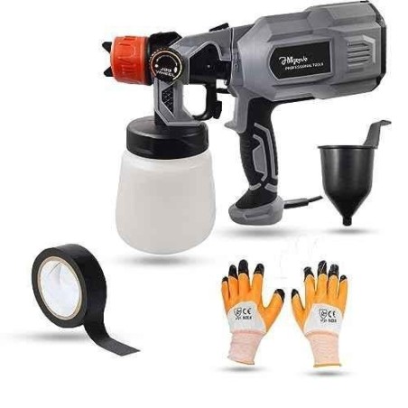 Hillgrove HGCM1303 550W DIY HVLP Paint Sprayer Gun with Gloves & Electrical Tape image-6