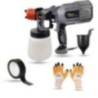 Hillgrove HGCM1303 550W DIY HVLP Paint Sprayer Gun with Gloves & Electrical Tape
