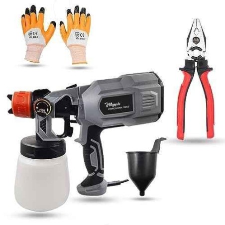 Hillgrove HGCM1297 550W DIY HVLP Paint Sprayer Gun with Gloves & 8-Inch Plier image-4