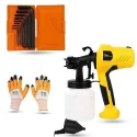 Hillgrove HGCM1311 400W DIY HVLP Paint Sprayer Gun with Gloves & 9-Piece Hex Allen Key Set image-3