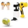 Hillgrove HGCM1335 400W DIY HVLP Paint Sprayer Gun with Gloves & Measuring Tape