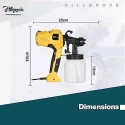 Hillgrove HGCM1348 400W DIY HVLP Paint Sprayer Gun with Gloves & 8-Piece Double Open End Wrench Set image-2