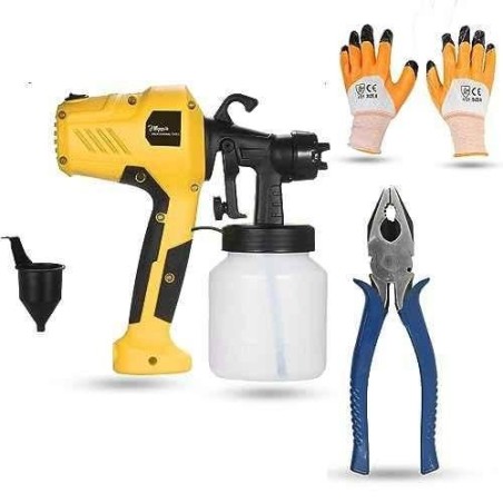 Hillgrove HGCM1338 400W DIY HVLP Paint Sprayer Gun with Gloves & 8-Inch Plier image-4