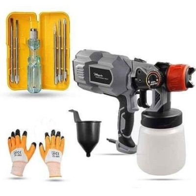 Hillgrove HGCM1280 550W DIY HVLP Paint Sprayer Gun with Gloves & 5-in-1 Screwdriver image-2