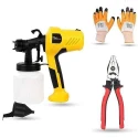 Hillgrove HGCM1337 400W DIY HVLP Paint Sprayer Gun with Gloves & 8-Inch Plier image-1