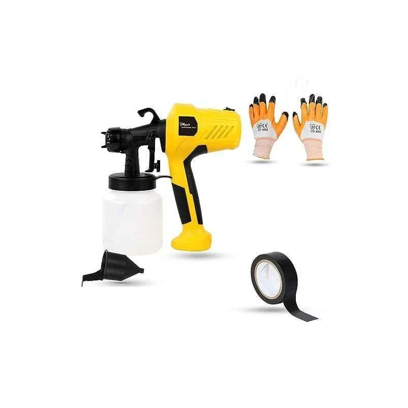 Hillgrove HGCM1343 400W DIY HVLP Paint Sprayer Gun with Gloves & Electrical Tape image-2