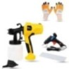 Hillgrove HGCM1330 400W DIY HVLP Paint Sprayer Gun with 20W Glue Gun, Gloves & 5 Glue Sticks