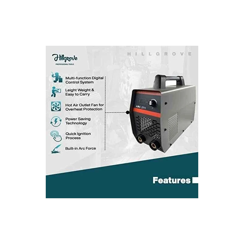 Hillgrove HGCM953 ARC271 271A IGBT MMA Inverter Welding Machine & 850W Angle Grinder Combo image-5