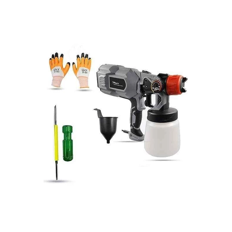 Hillgrove HGCM1279 550W DIY HVLP Paint Sprayer Gun with Gloves & 2-in-1 Screwdriver image-2