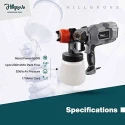 Hillgrove HGCM1279 550W DIY HVLP Paint Sprayer Gun with Gloves & 2-in-1 Screwdriver image-5