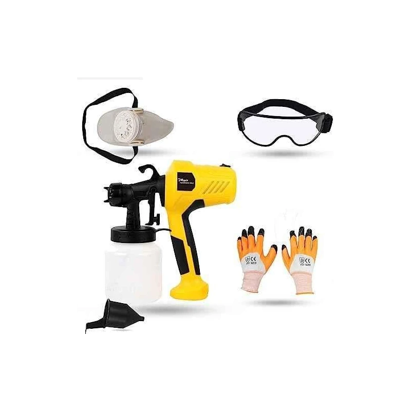 Hillgrove HGCM1020 400W DIY HVLP Paint Sprayer Gun with Gloves Safety Goggles & Safety Mask image-6