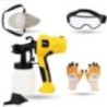 Hillgrove HGCM1020 400W DIY HVLP Paint Sprayer Gun with Gloves, Safety Goggles & Safety Mask