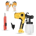 Hillgrove HGCM1346 400W DIY HVLP Paint Sprayer Gun with Gloves & Utility Knife image-6