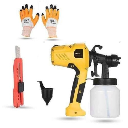 Hillgrove HGCM1346 400W DIY HVLP Paint Sprayer Gun with Gloves & Utility Knife image-6