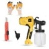 Hillgrove HGCM1346 400W DIY HVLP Paint Sprayer Gun with Gloves & Utility Knife