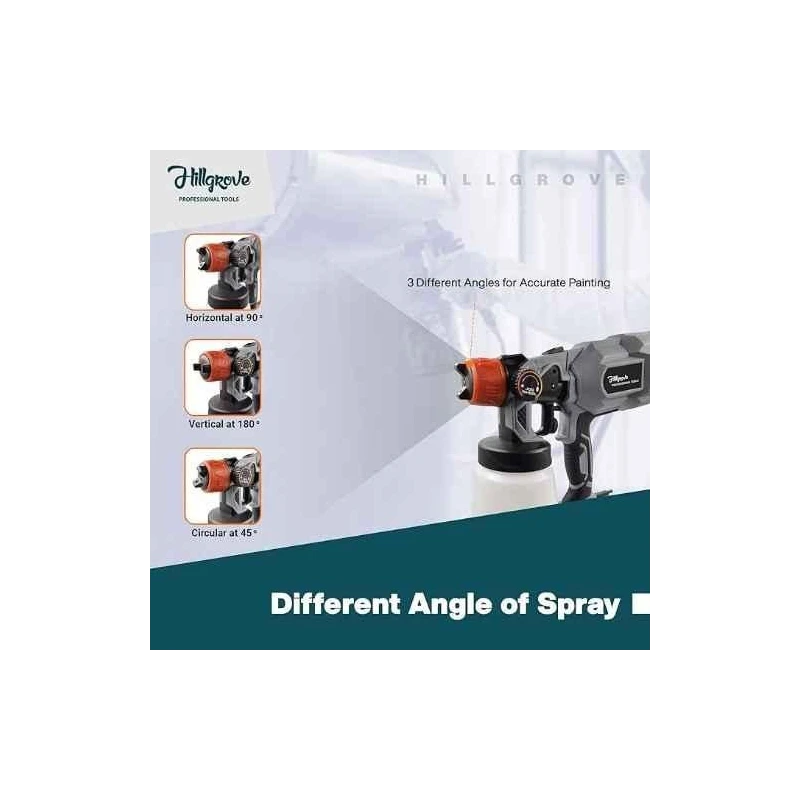 Hillgrove HGCM1269 550W DIY HVLP Paint Sprayer Gun with Gloves image-2