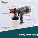 Hillgrove HGCM1269 550W DIY HVLP Paint Sprayer Gun with Gloves image-4