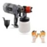 Hillgrove HGCM1269 550W DIY HVLP Paint Sprayer Gun with Gloves