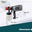 Hillgrove HGCM1269 550W DIY HVLP Paint Sprayer Gun with Gloves image-6