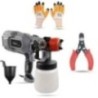Hillgrove HGCM1285 550W DIY HVLP Paint Sprayer Gun with Gloves & Wire Cutter