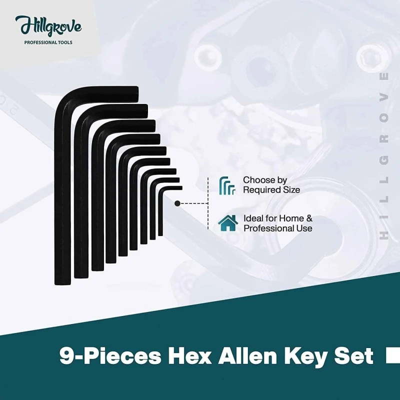Hillgrove HGCM328M1 9-Piece Full Hex Allen Key Set with 5-in-1 Screwdriver & Wire Cutter image-4