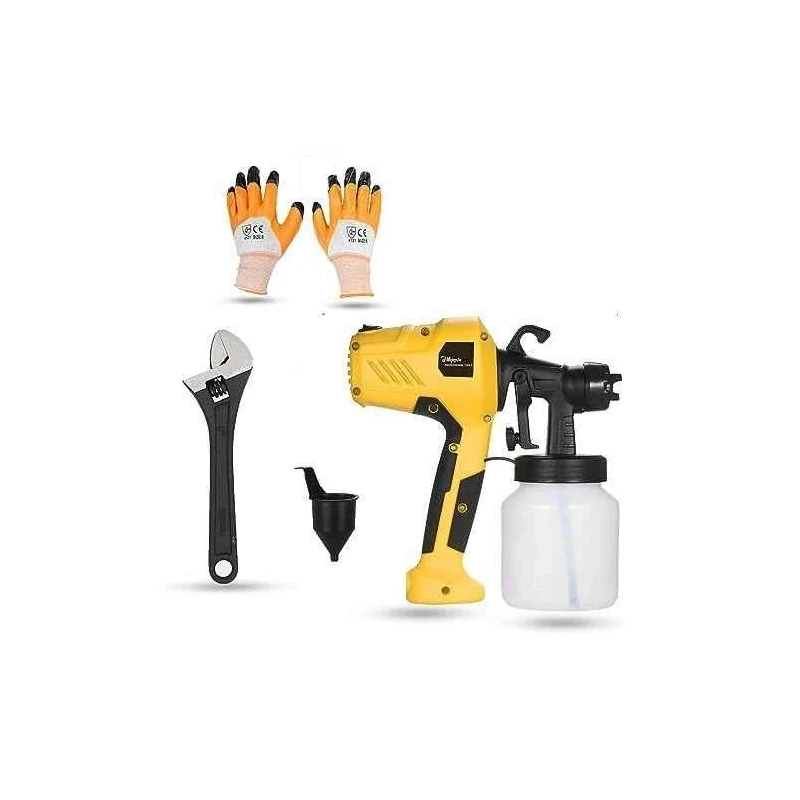 Hillgrove HGCM1327 400W DIY HVLP Paint Sprayer Gun with Gloves & 8-Inch Adjustable Wrench image-5