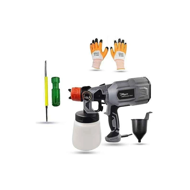 Hillgrove HGCM1299 550W DIY HVLP Paint Sprayer Gun with Gloves & 2-in-1 Screwdriver image-4