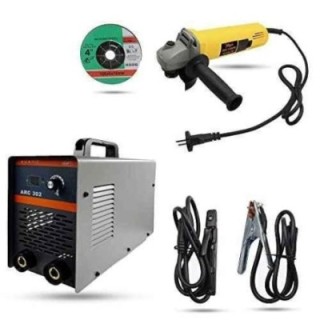 Hillgrove HGCM961 ARC302 302A IGBT MMA Inverter Welding Machine & 850W Angle Grinder Combo image-1
