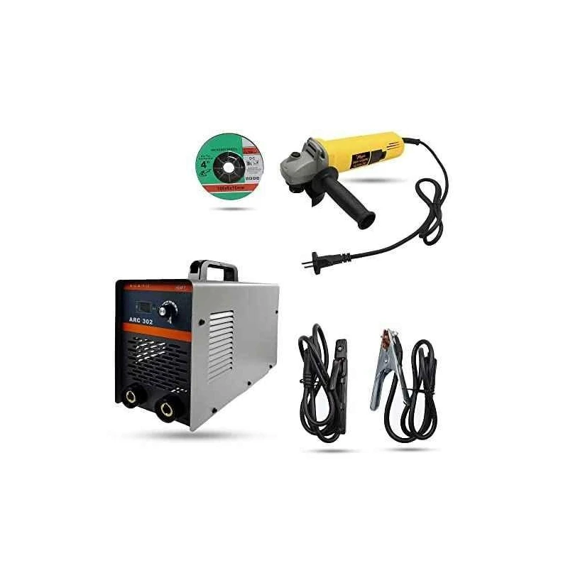 Hillgrove HGCM961 ARC302 302A IGBT MMA Inverter Welding Machine & 850W Angle Grinder Combo image-1