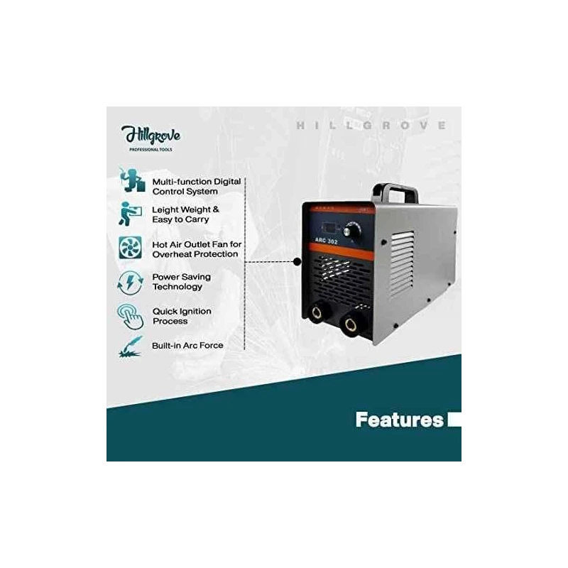 Hillgrove HGCM961 ARC302 302A IGBT MMA Inverter Welding Machine & 850W Angle Grinder Combo image-3