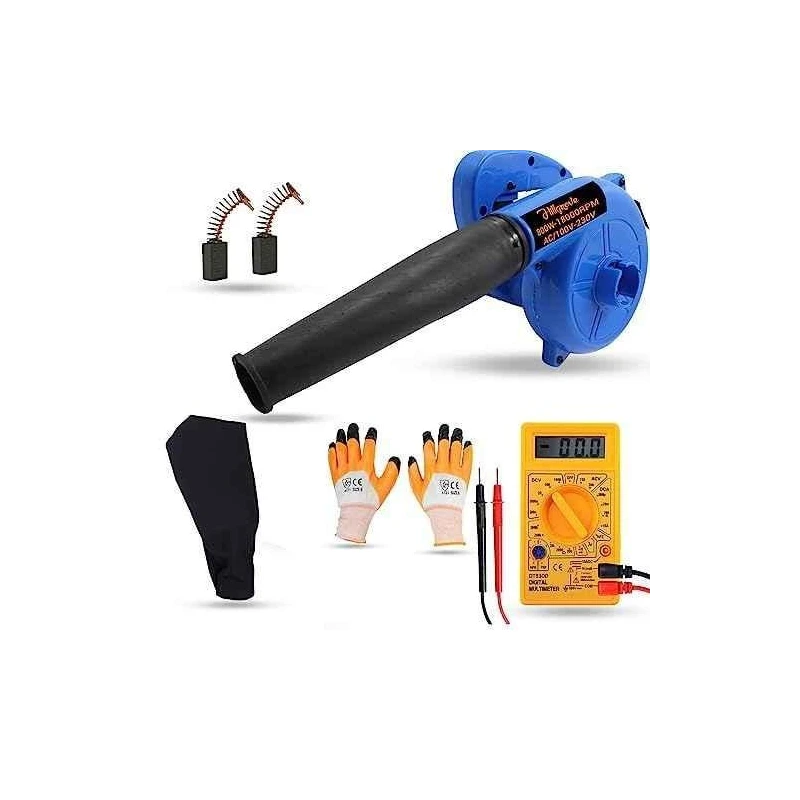 Hillgrove HGCM1088 800W Electric Air Blower with Carbon Brushes Gloves & Multimeter image-5