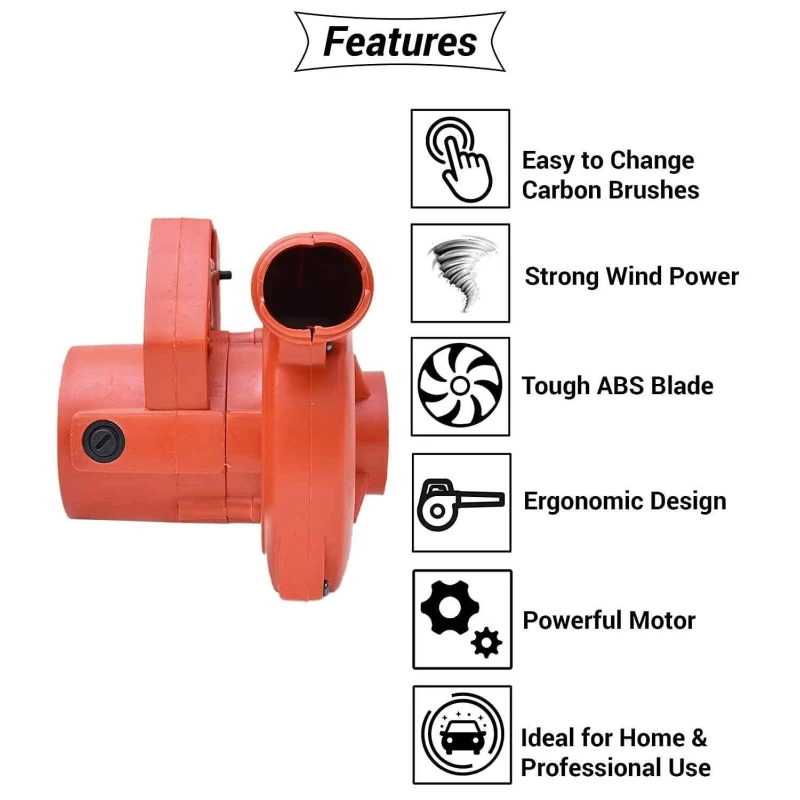 Hillgrove HGCM263M2 800W Electric Suction Dust Cleaner Air Blower with Hand Tool Kits Carbon Brushes & Gloves image-4