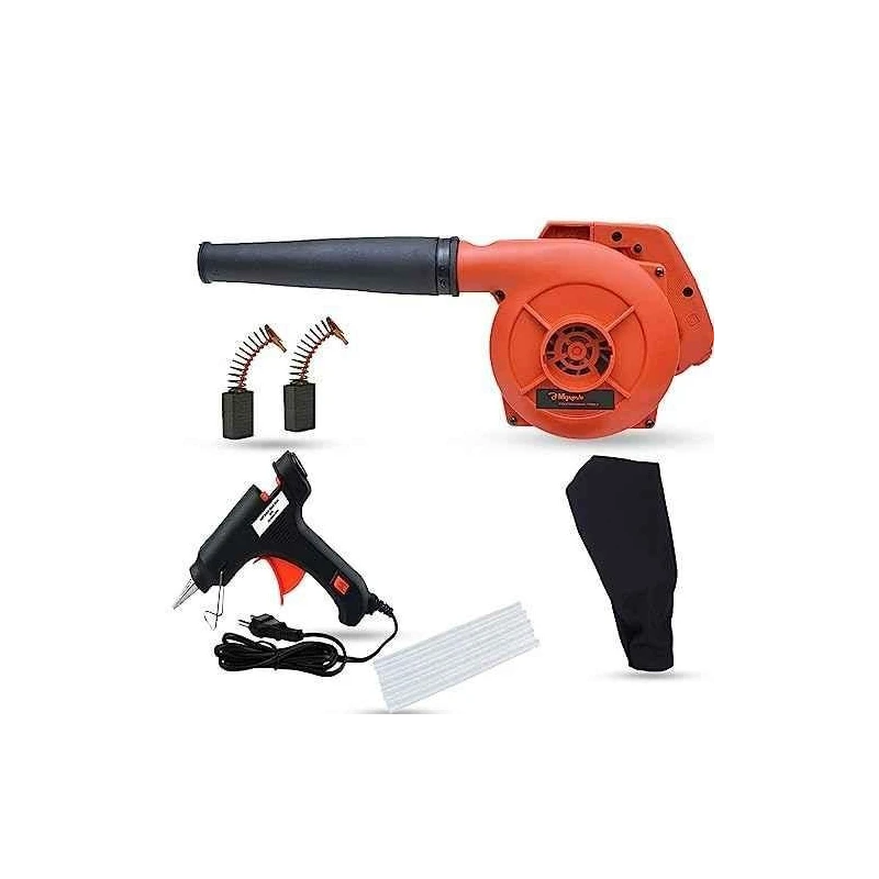 Hillgrove HGCM1063 800W Red Electric Air Blower with Carbon Brushes Glue Gun & 5 Glue Sticks image-2