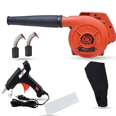 Hillgrove HGCM1063 800W Red Electric Air Blower with Carbon Brushes Glue Gun & 5 Glue Sticks image-2